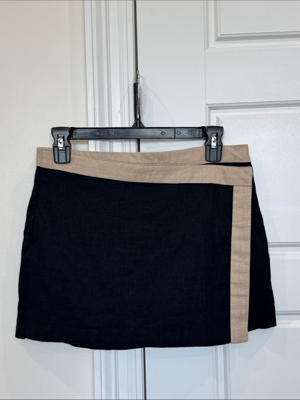 Abercrombie & Fitch Linen & Cotton Blend Skort Black & Tan, women’s size XS